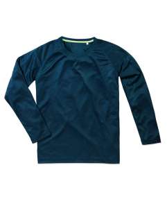 Langarm Shirt besticken - Marina Blue